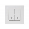 Выключатель проходной 2-клав. (скрытый, винт. зажим) белый, RITA, MUTLUSAN