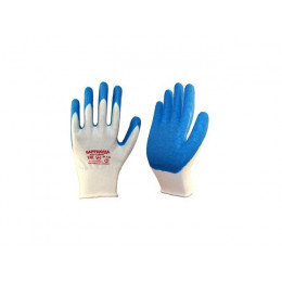 Перчатки нейлон, латексное рельефный. неполн. покрытие, Баракуда