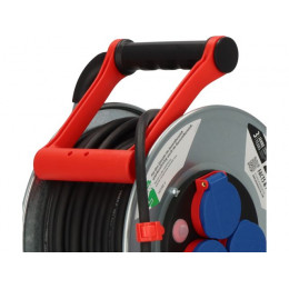 Удлинитель на катушке 25м (3 роз., 3.3кВт, метал. катушка, резин. кабель) Brennenstuhl Garant