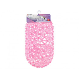 Коврик для ванной, овал с морскими звездами, 68х37 см, розовый, PERFECTO LINEA