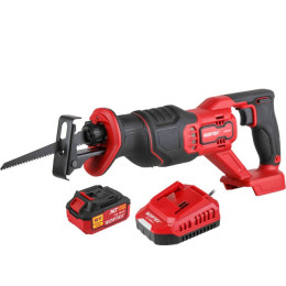 Аккум. сабельная пила WORTEX CSR 1118-1 в кор. ALL1 XLT SET 18В, 4 Ач акб, дер. 110 мм