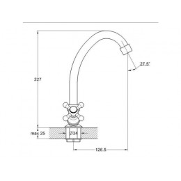 Смеситель для кухни вентильный (тип I), серия 480 ECONOCE