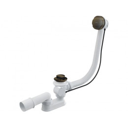 Сифон для ванны автомат комплект, бронза-антик, Alcaplast