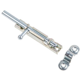 Шпингалет 82 мм с ц.дв., белый цинк STARFIX