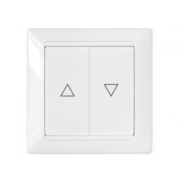 Выключатель 2 клав. с самовозвратом и механич. блокировкой (скрытый) белый, Стиль, Bylectrica