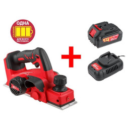 Аккум. рубанок WORTEX CPL 2082 в кор. ALL1+АКЦИЯ (аккумулятор и зарядное в комплекте)