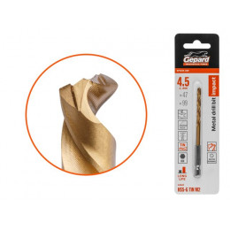 Сверло по металлу шестигр. 4.5х47х99 мм HSS-G TIN GEPARD