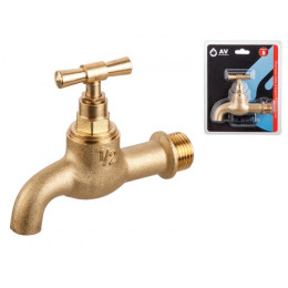 Кран водоразборный 1/2" нар. настенный, AV Engineering