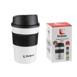 Термокружка для кофе, 380 мл, нержавеющая сталь,white, PERFECTO LINEA