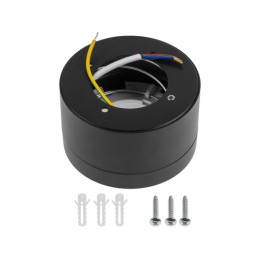 Светильник накладной круг/черный 83*50 GX53 15 Вт LEIDEN ELECTRIC