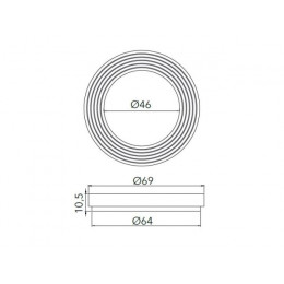 Прокладка для выпуска 70мм, AV Engineering
