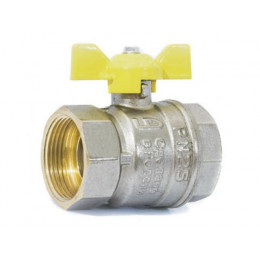 Кран шаровый 1" вн.-вн. бабочка (ГАЗ) PN40, LD