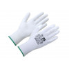 Перчатки нейлон, полиуретан. неполн. покрытие, белые