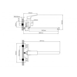 Смеситель для ванны (Lt) D35, серия NEO AV Engineering