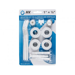 Комплект для монтажа алюминиевых и биметаллических радиаторов 1" 1/2", 3-кронштейна, AV Engineering