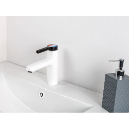 Смеситель для умывальника (Lt) D35, серия Rose белый + черный, a-five