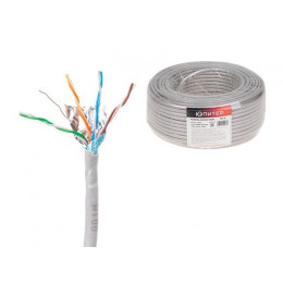 Кабель витая пара F/UTP Cat5E 4х2х24AWG (0.51мм) 50м, медь, внутр. (ПВХ) Юпитер