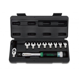 Ключ динамометрич. 6-30 Н/м 3/8" + рожковые насадки 7-14мм TOPTUL