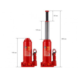 Домкрат гидравлический 6т бутылочный 195-380мм STARTUL AUTO (ST8018-06)