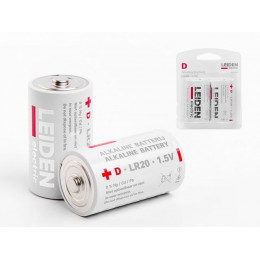 Батарейка D LR20 1,5V alkaline 2шт. LEIDEN ELECTRIC