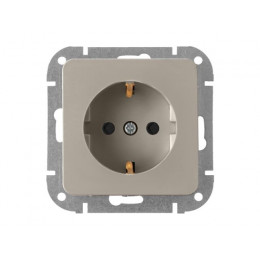 Розетка 1-ая (скрытая, с/з) песочная, Astrum, BYLECTRICA
