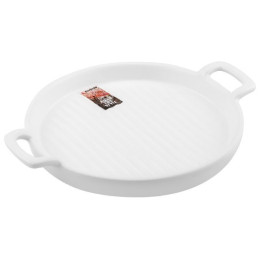 Тарелка-блюдо керамическая, 23.5х18.5х2.5 см, серия ASIAN, белая, PERFECTO LINEA