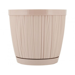 Горшок для цветов с прикорневым поливом, 1,8 л., Barcelona, молочный шоколад, InGreen