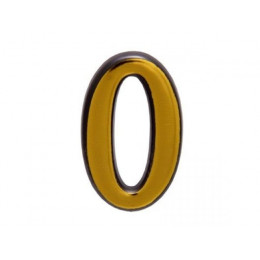 Цифра дверная АЛЛЮР пластик "0" золото