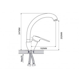 Смеситель для кухни D40-A, серия 240, ECONOCE