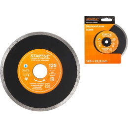 Алмазный круг 125х22 мм по керамике сплошн. STARTUL STANDART