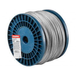 Трос стальной, оцинк. М3 DIN 3055 (бухта 200 м) STARFIX