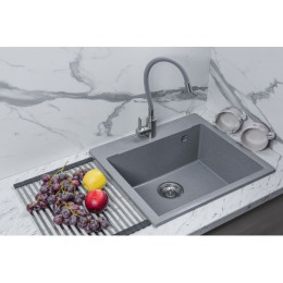 Мойка кухонная из искусственного камня UNIT серебро 550х500 мм, AV Engineering