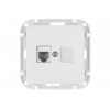 Розетка 1-ая телефонная (скрытая) белая, Astrum, BYLECTRICA