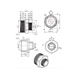 Ниппель ред. 1" нар. х 1/2" нар., AV Engineering (инд. упак.)