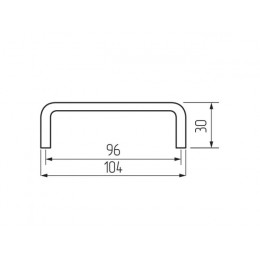 Ручка-скоба h94-96, бронза полированная STARFIX