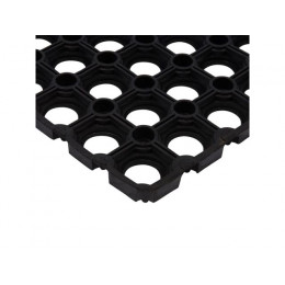 Коврик придверный ячеистый, грязесборный, 80х120х1,6 см, черный, VORTEX