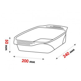 Форма из жаропрочного стекла, 1.5 л, прямоугольная, 240х200х50 мм, PERFECTO LINEA