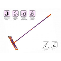 Швабра для пола с насадкой из микрофибры, Быстро-Чисто, PERFECTO LINEA