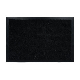 Коврик придверный влаговпитывающий, ребристый, "Trip", 40х60 см, черный, VORTEX