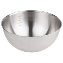 Миска для взбивания из нерж. стали, диаметр 24.5 см, с мерной шкалой, серия CHEF, PERFECTO LINEA