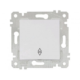 Выключатель проходной 1-клав. (скрытый, без рамки, пруж. зажим) белый, RITA, MUTLUSAN