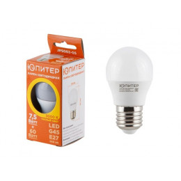 Лампа светодиодная G45 ШАР 7,5 Вт 170-240В E27 3000К ЮПИТЕР