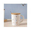 Кружка керамическая с крышкой и ложкой, 360 мл., Autumn foliages, PERFECTO LINEA