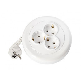 Удлинитель на катушке 2,5м (3 роз., 2.5кВт, с/з, ПВС 3х1) Bylectrica