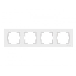 Рамка 4-ая горизонтальная белая, RITA, MUTLUSAN