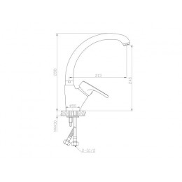 Смеситель для кухни (Lt) D40, серия PND AV Engineering