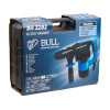 Перфоратор BULL BH 3202 в чем. 1500 Вт, 6,5 Дж, 32 мм, 2 реж. + 2 зуб., 3 сверла, SDS-plus