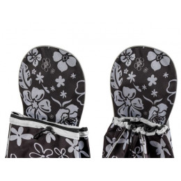 Сумка-тележка хозяйственная на колесах 30 кг, коричневая, цветы, PERFECTO LINEA