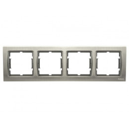 Рамка 4-ая горизонтальная нержавейка ELITRA, MUTLUSAN