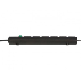 Удлинитель 2м (6 роз., 3.3кВт, с/з, выкл., ПВС) черный Brennenstuhl Comfort-Line
